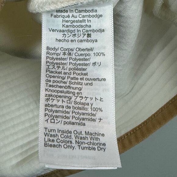 J.Crew Sweatshirt Women's Small Ivory Tan Quilted Snap-T Pullover Outdoor Active - Picture 6 of 8